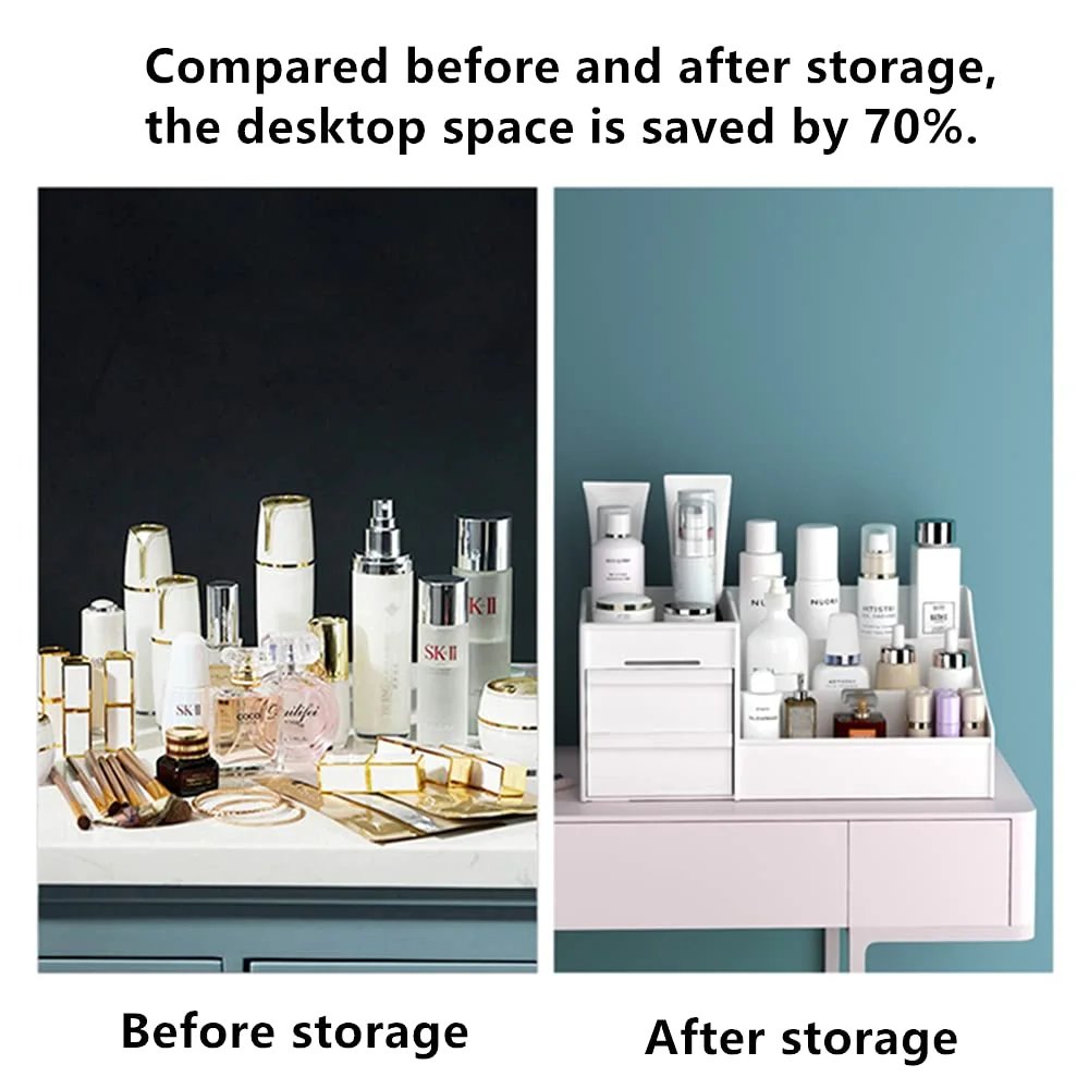 Large Makeup Organizer Storage Box Drawer For Sorting Jewelry Products Lipsticks Nail Polish Brushes Multi Purpose