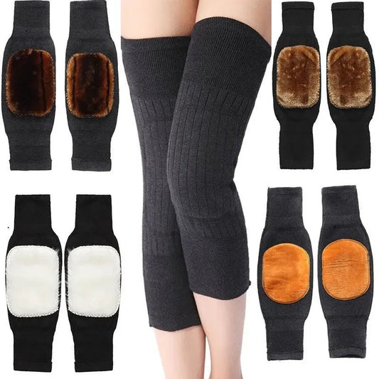(Imported) 2 Pcs Warm Wool Knee Pads Super Elastic Knees Sleeves Support Protector