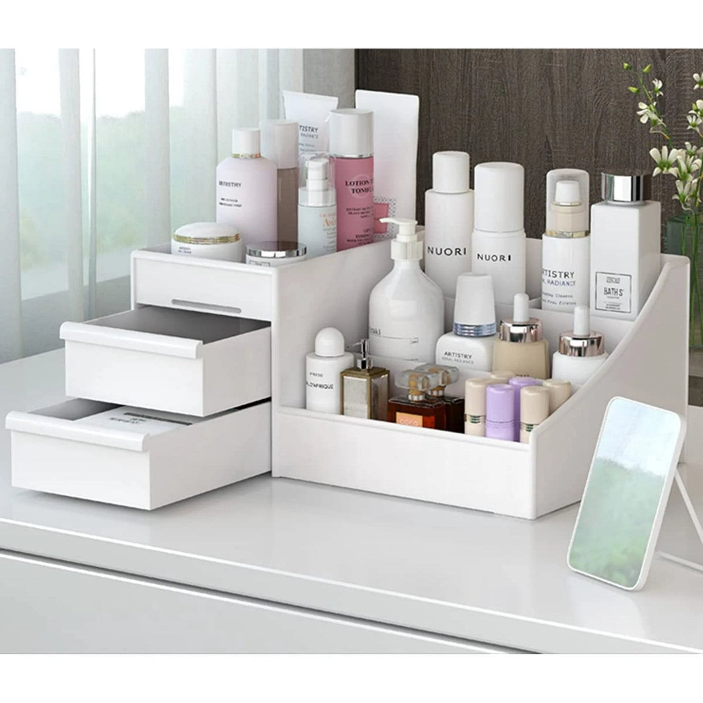 Large Makeup Organizer Storage Box Drawer For Sorting Jewelry Products Lipsticks Nail Polish Brushes Multi Purpose