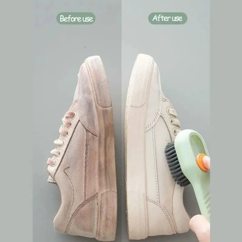 Automatic pressing liquid long handle brush