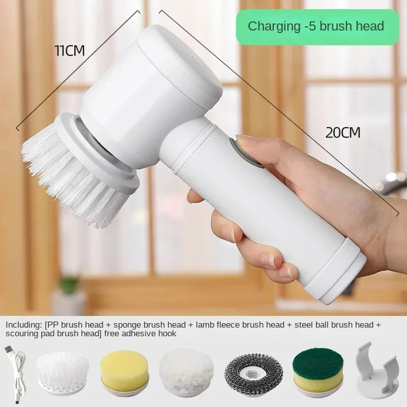 Wireless Electric Cleaning Brush Household Kitchen Dishwashing Brush
